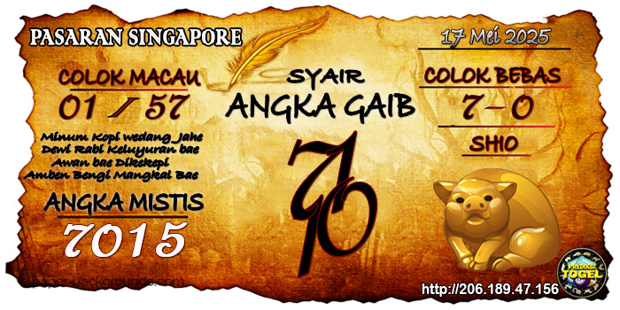 Prediksi Togel Singapore Sabtu 17 Mei 2025
