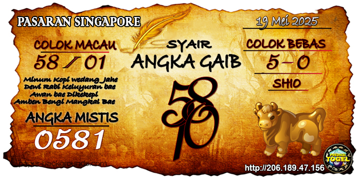 Prediksi Togel Singapore Senin 19 Mei 2025