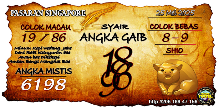 Prediksi Togel Singapore Minggu 25 Mei 2025