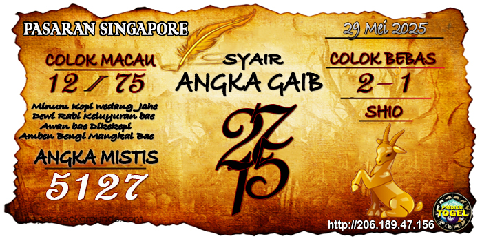 Prediksi Togel Singapore Kamis 29 Mei 2025