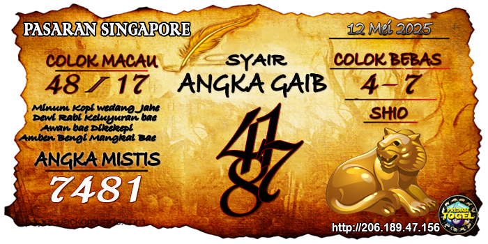 Prediksi Togel Singapore Senin 12 Mei 2025
