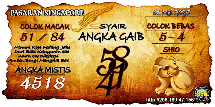 Prediksi Togel Singapore Kamis 1 Mei 2025