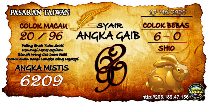 Prediksi Togel Taiwan Sabtu 17 Mei 2025