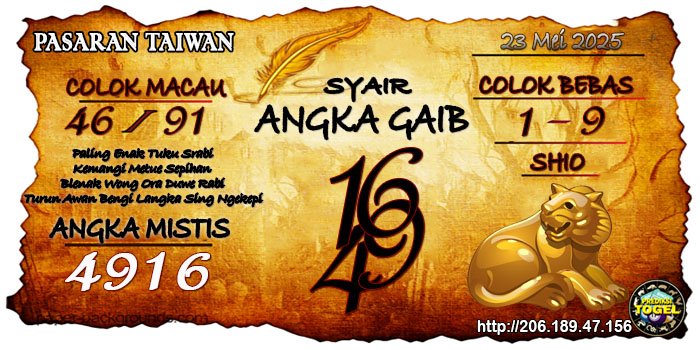 Prediksi Togel Taiwan Jumat 23 Mei 2025