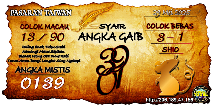 Prediksi Togel Taiwan Kamis 29 Mei 2025
