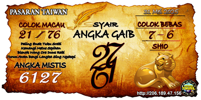 Prediksi Togel Taiwan Sabtu 31 Mei 2025