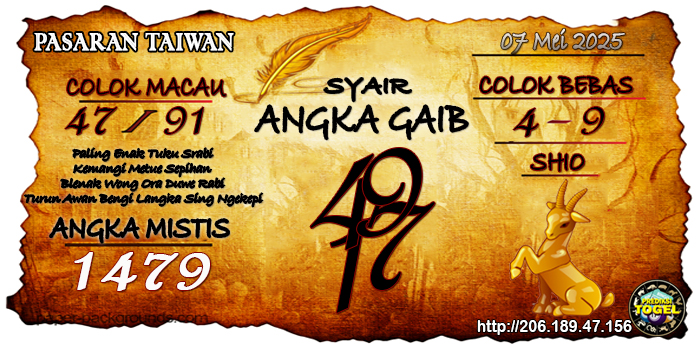 Prediksi Togel Taiwan Rabu 7 Mei 2025