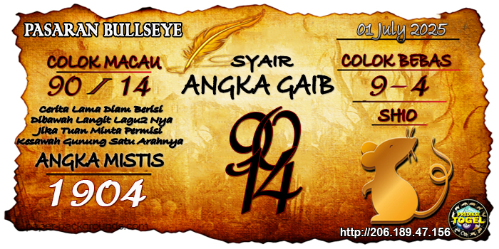 Prediksi Togel Bullseye Selasa 1 Juli 2025
