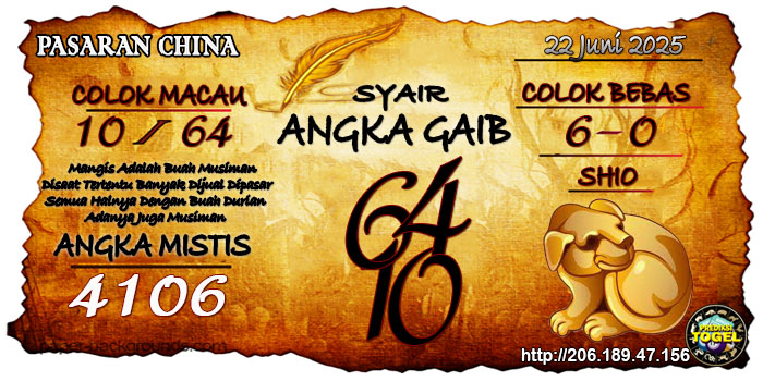 Prediksi Togel China Minggu 22 Juni 2025