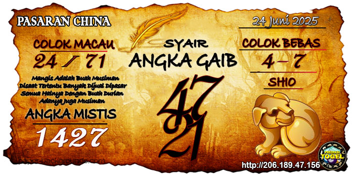 Prediksi Togel China Selasa 24 Juni 2025