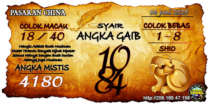 Prediksi Togel China Jumat 6 Juni 2025