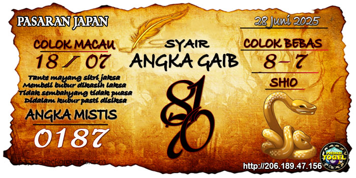Prediksi Togel Japan Sabtu 28 Juni 2025