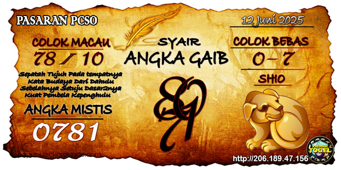 Prediksi Togel Pcso Kamis 12 Juni 2025