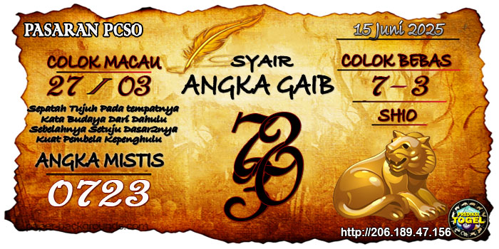 Prediksi Togel Pcso Minggu 15 Juni 2025