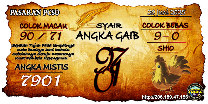 Prediksi Togel Pcso Jumat 20 Juni 2025