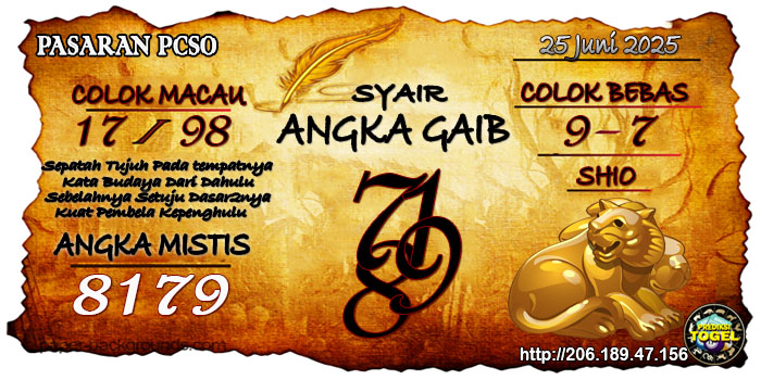 Prediksi Togel Pcso Rabu 25 Juni 2025