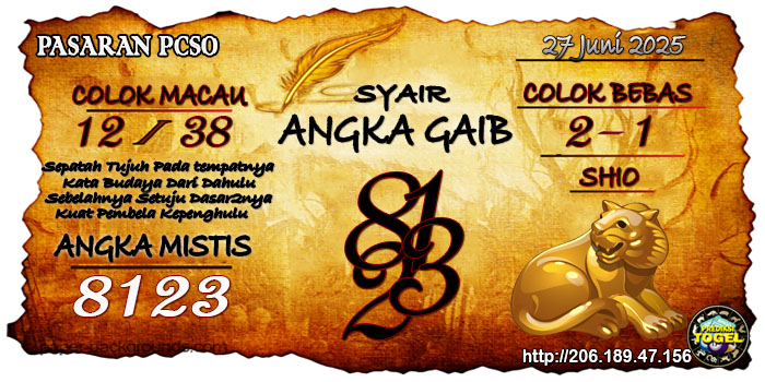 Prediksi Togel Pcso Jumat 27 Juni 2025