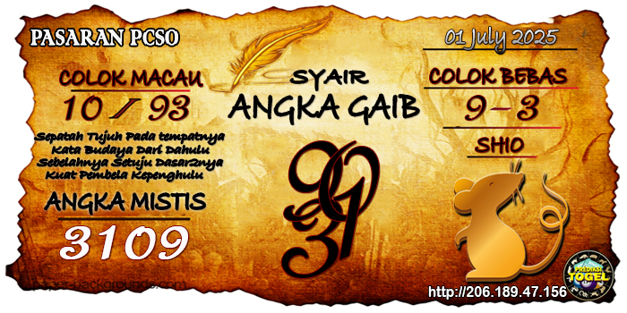 Prediksi Togel Pcso Selasa 1 Juli 2025