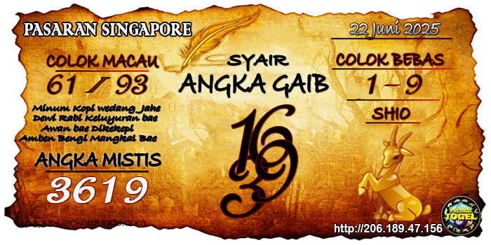 Prediksi Togel Singapore Minggu 22 Juni 2025