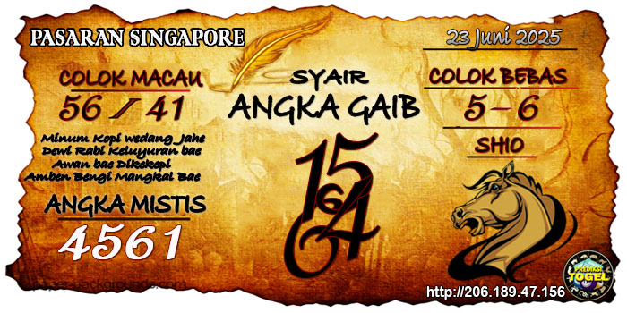 Prediksi Togel Singapore Senin 23 Juni 2025