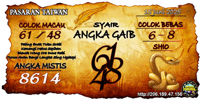 Prediksi Togel Taiwan Minggu 15 Juni 2025