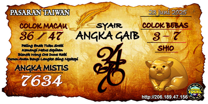 Prediksi Togel Taiwan Senin 23 Juni 2025