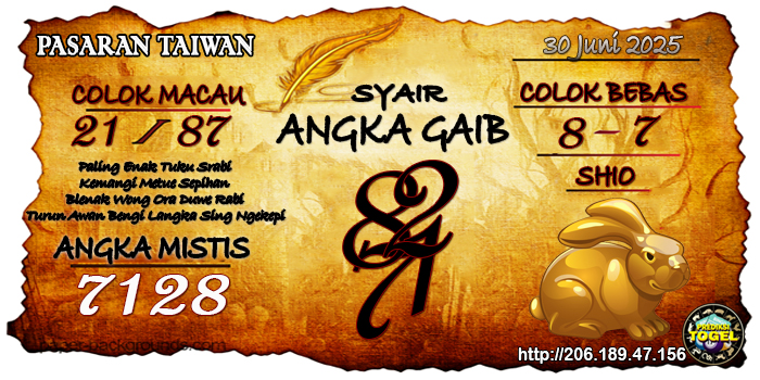 Prediksi Togel Taiwan Senin 30 Juni 2025