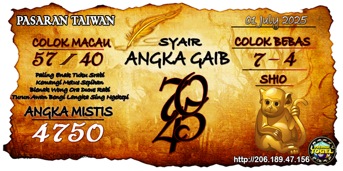 Prediksi Togel Taiwan Selasa 1 Juli 2025