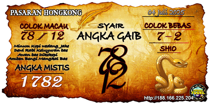 Prediksi Togel Hongkong Jumat 4 Juli 2025