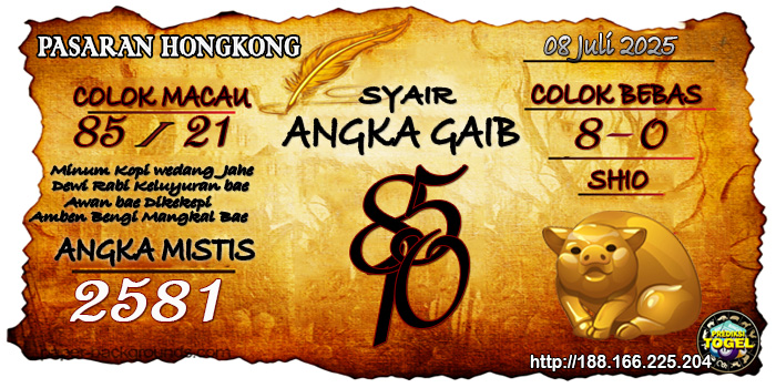 Prediksi Togel Hongkong Selasa 8 Juli 2025