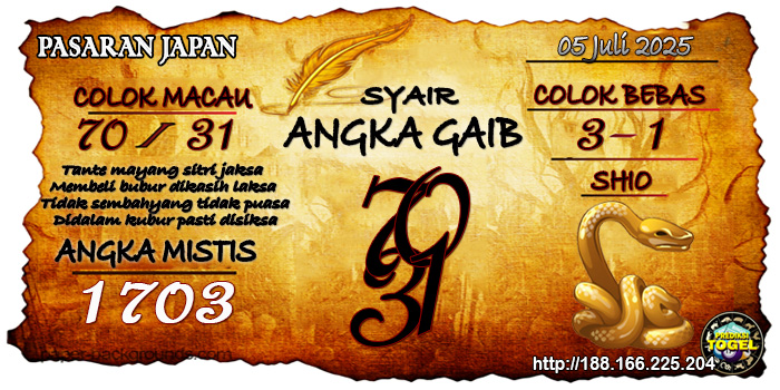 Prediksi Togel Japan Sabtu 5 Juli 2025