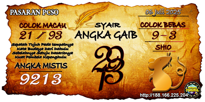 Prediksi Togel Pcso Minggu 6 Juli 2025