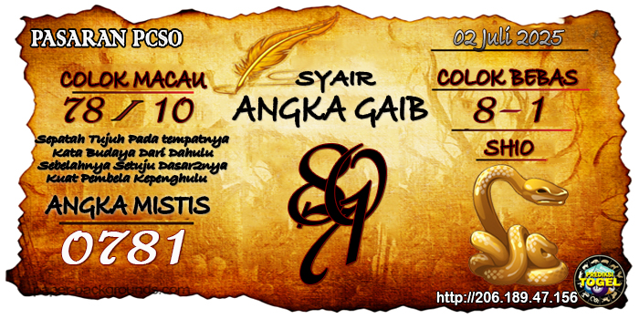Prediksi Togel Pcso Rabu 2 Juli 2025