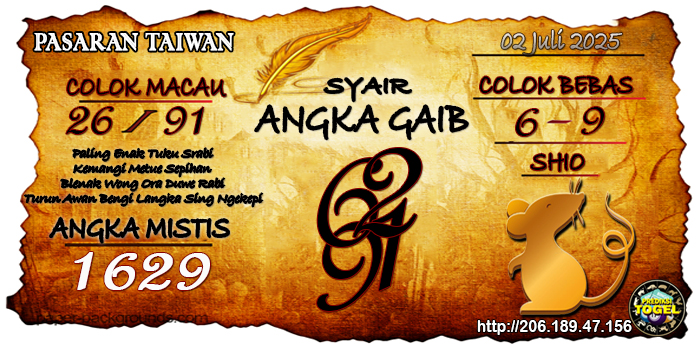 Prediksi Togel Taiwan Rabu 2 Juli 2025